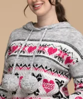 Eco-Friendly Hooded Fair Isle Sweater