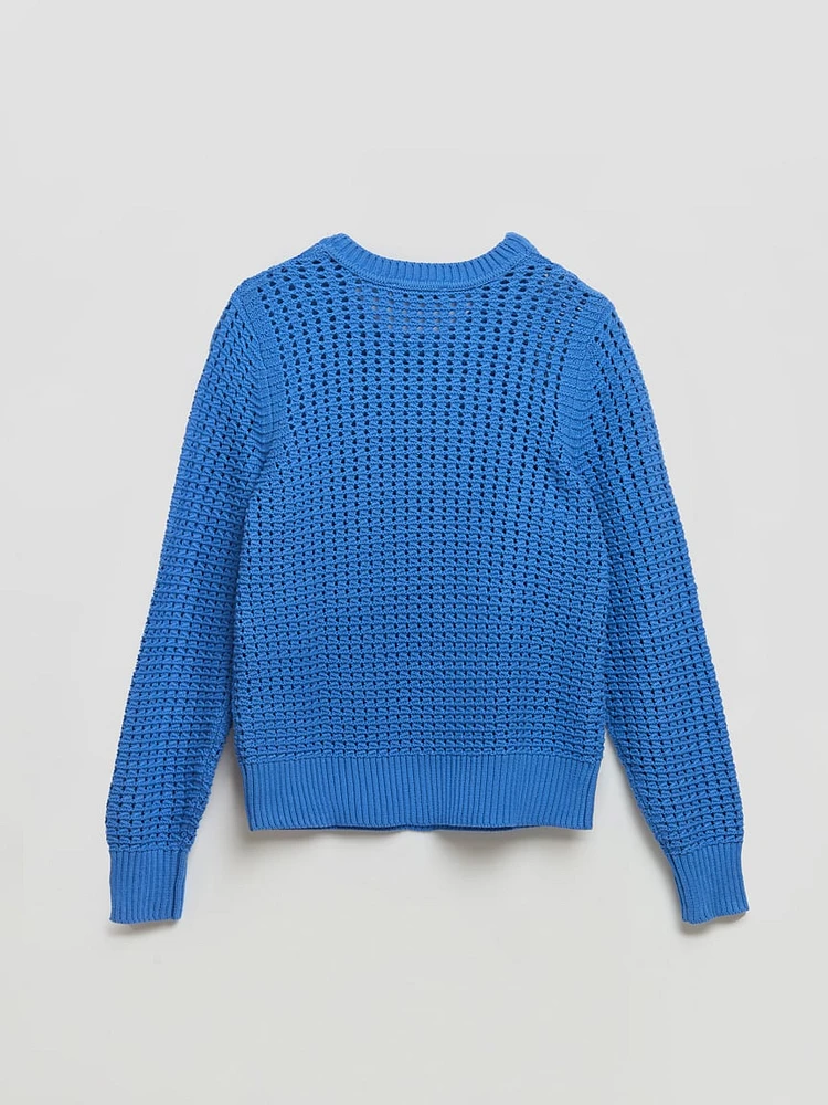Long Sleeve Crochet Sweater