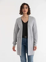 Shaker Stitch Pocket Cardigan