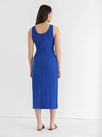 Sleeveless Rib Knit Tank Dress