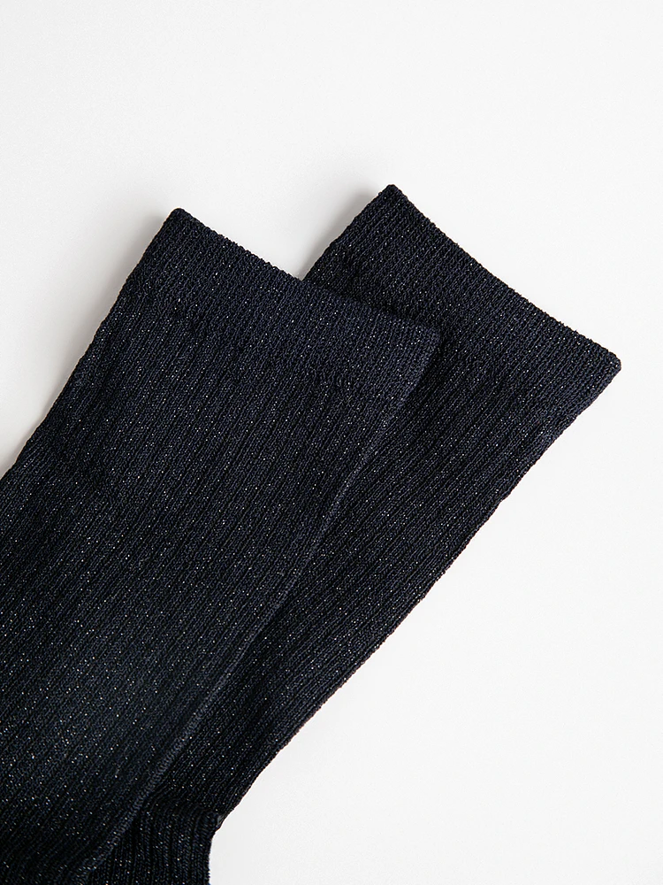 High Lurex Crew Socks