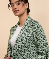 Terry Knit Blazer with Shawl Collar