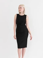 Celeste Crew Neck Pencil Dress Luxe Ponte