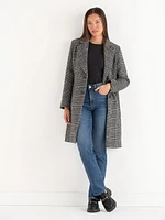 Kennedy Wool Top Coat Houndstooth