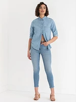 Classic Fit Denim Button-Up Shirt