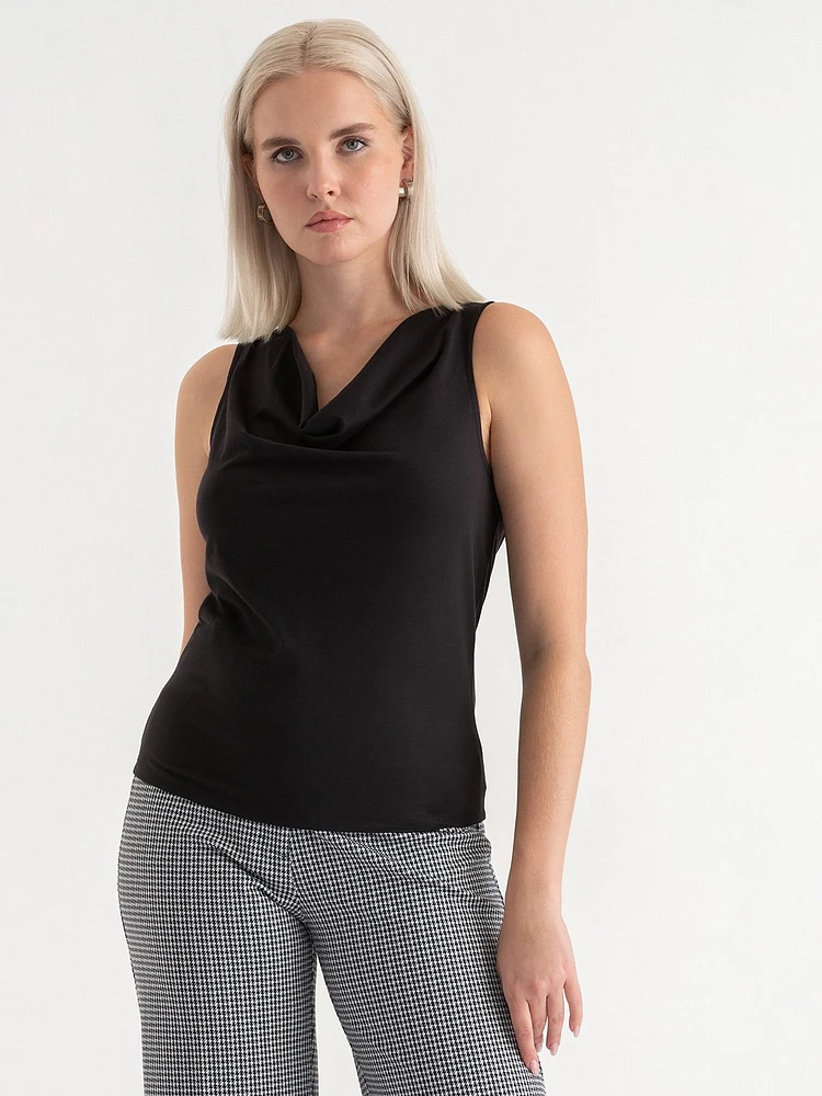 Sleeveless Cowl Neck Top