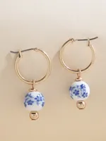 Pretty Floral Beaded Earrings