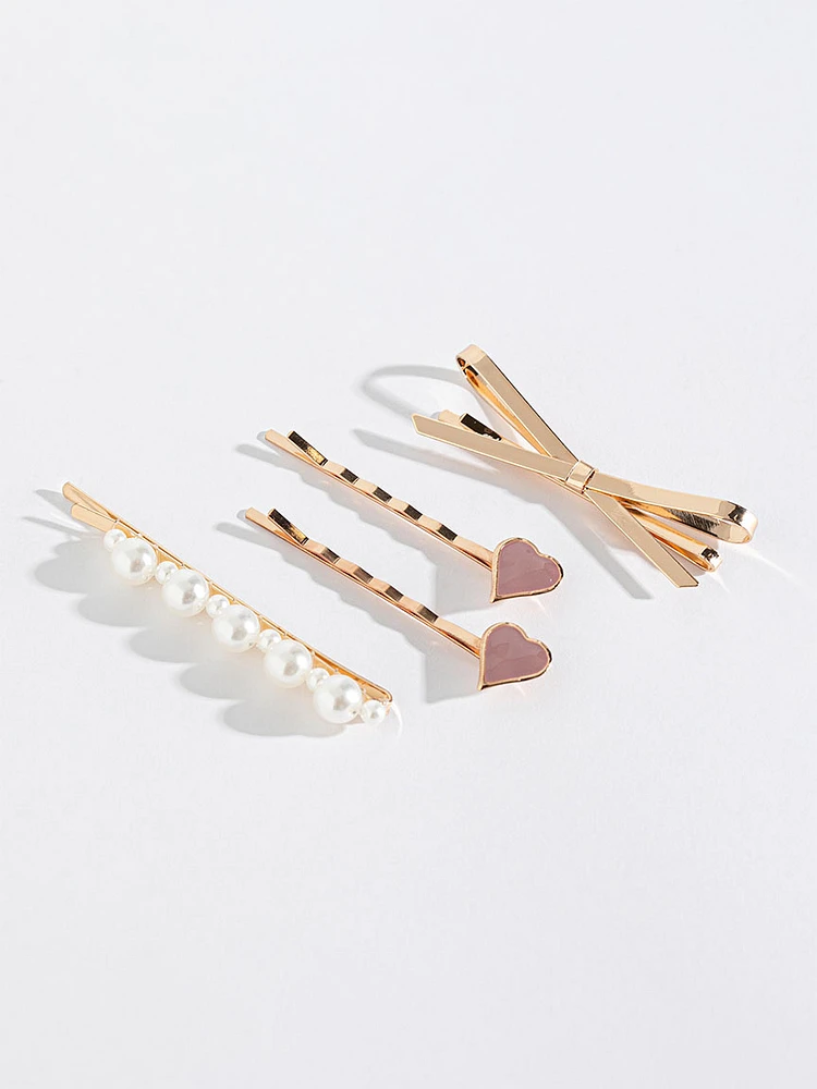 4-Pack Gold Hairpins