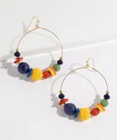 Large Beaded Hoop Earring