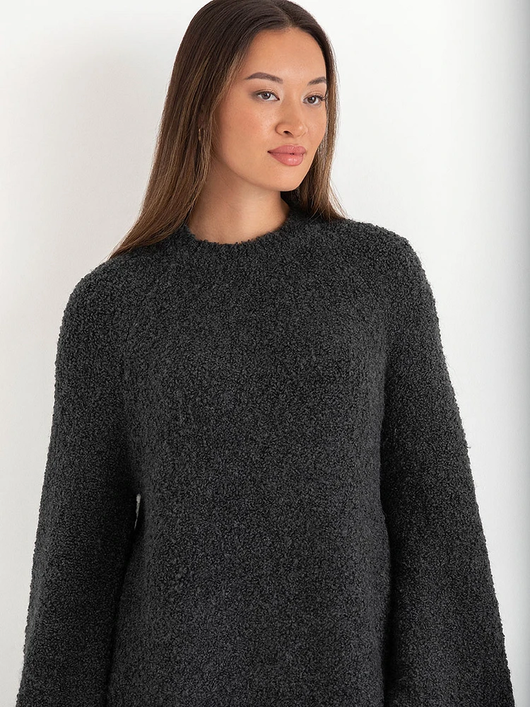 Boucle Bell Sleeve Sweater