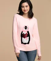 Scoop Neck Penguin Sweater