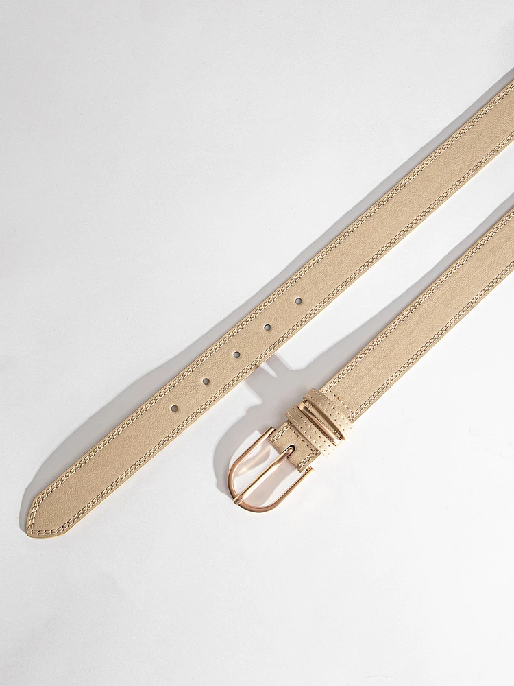 Classic Top Stitch Belt