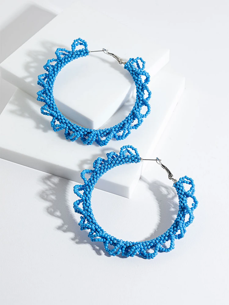 Beaded Hoop Necklaces