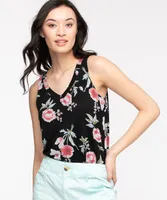 Sleeveless V-Neck Swing Top