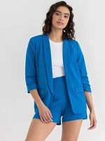 Open Front Shawl Collar Blazer