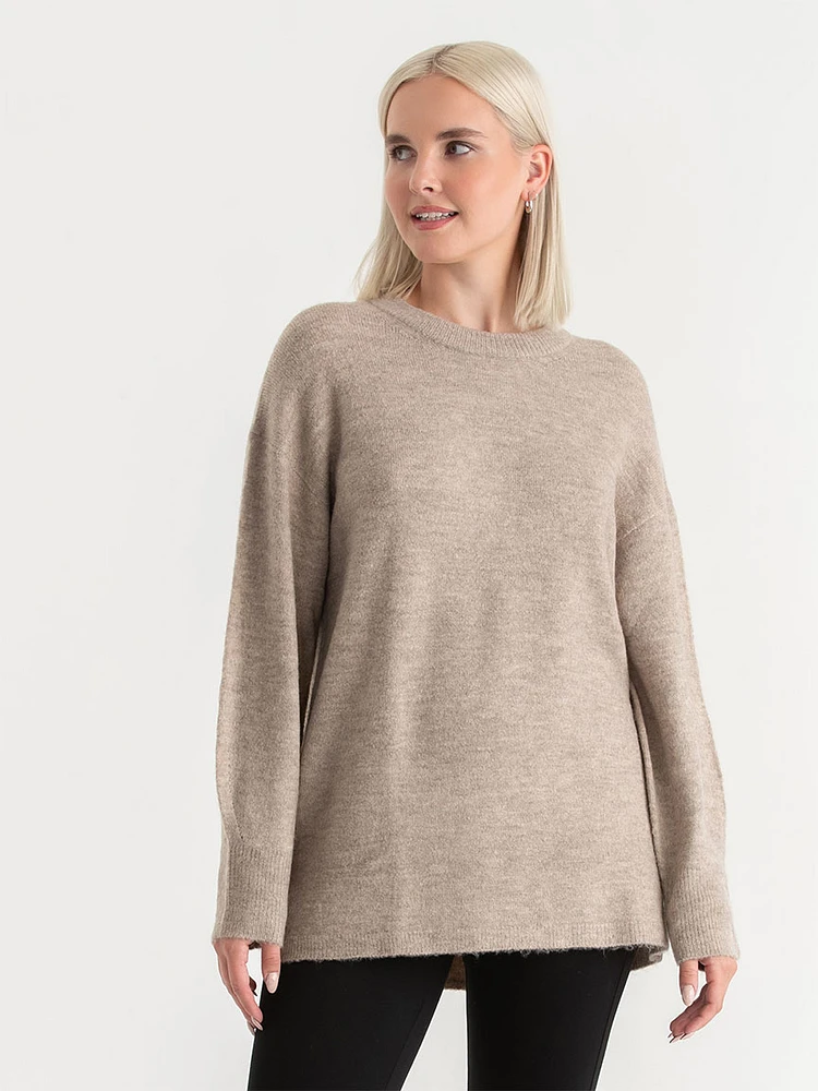 Relaxed Mossy Tunic Sweater