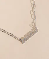 Silver "Mama" Necklace