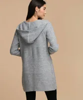 Hooded Pointelle Cardigan
