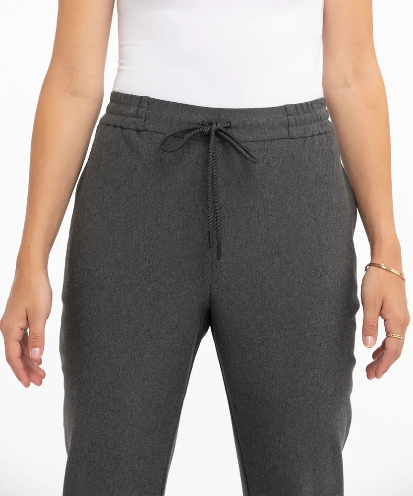 Luxe Ponte Tapered Drawstring Pant