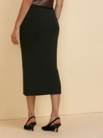 Rib Knit Pencil Skirt