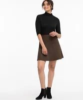 Faux Suede Flippy Skirt