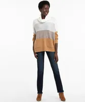 Colourblock Poncho Sweater