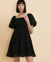 Puff Sleeve with Tie-Back Dress
