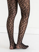 Black Leopard Tights