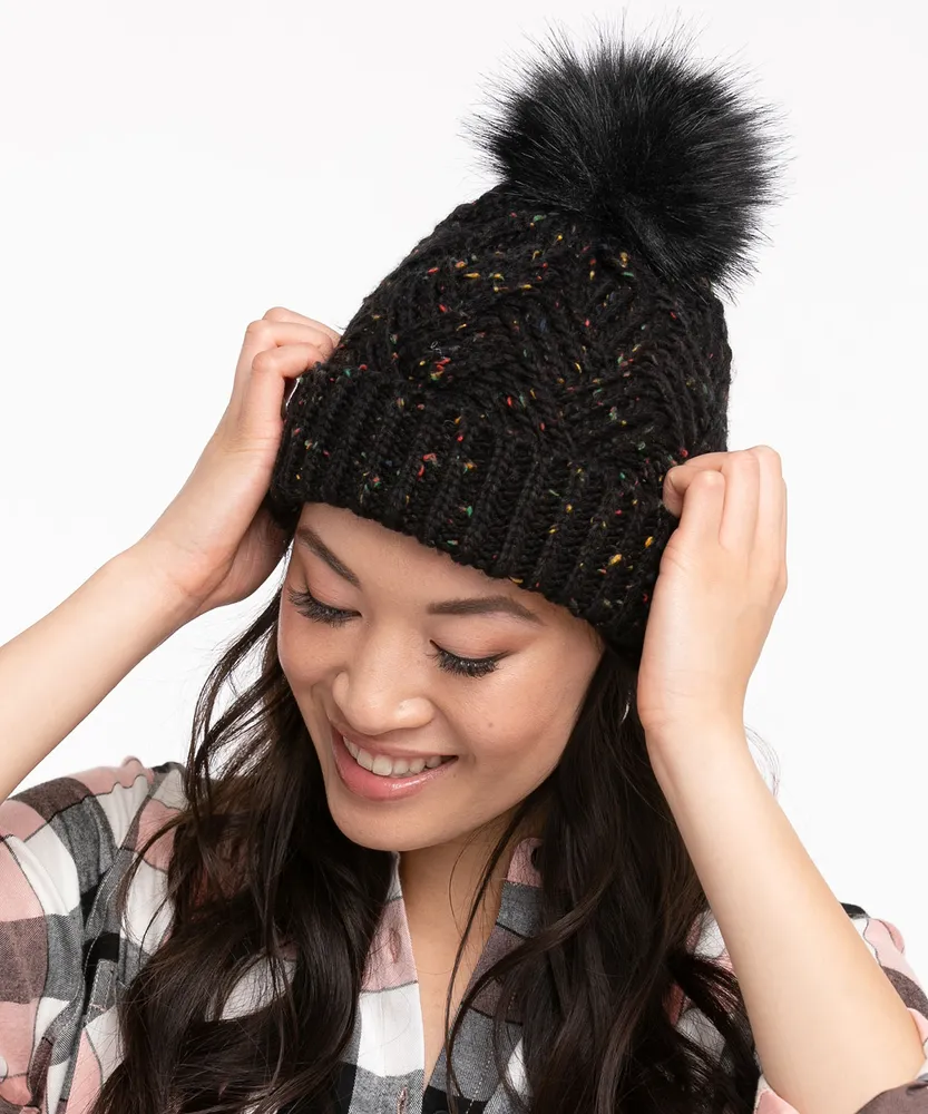 Confetti Speckle Pom Pom Hat