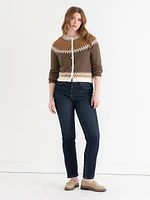 Button-Up FairIsle Cardigan