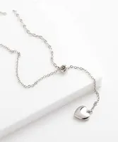 Silver Heart Chain Necklace