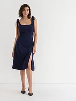 Midi Tie Strap Dress