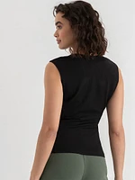 Zip Front Top Luxe Ponte