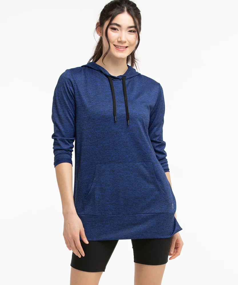 Space Dye Active Tunic Hoodie