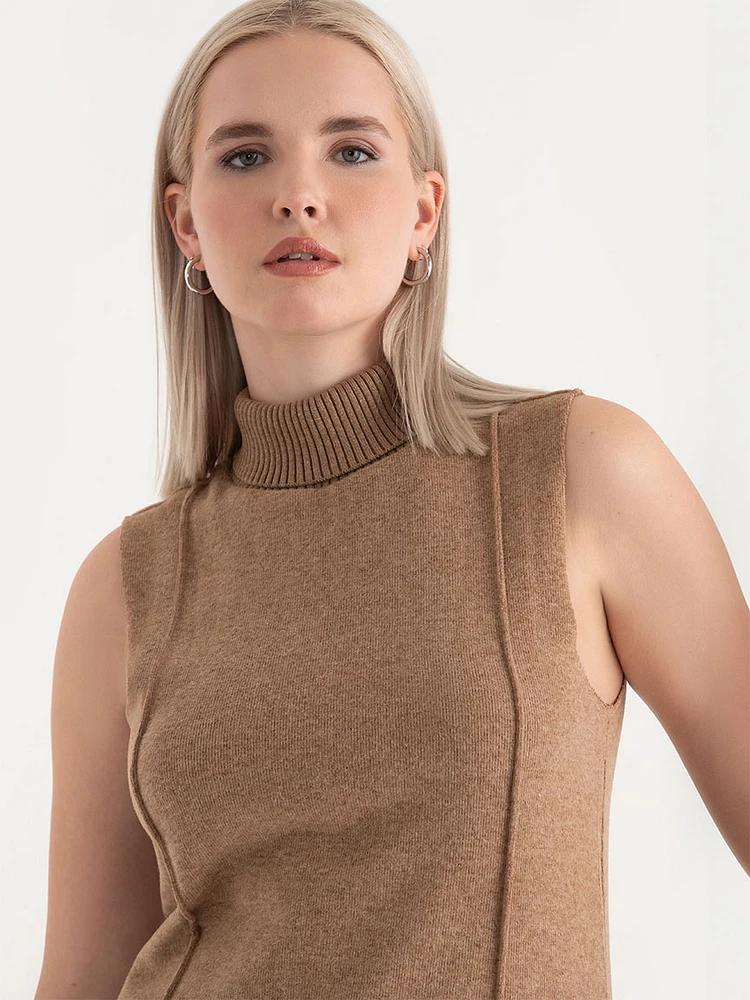 Soft Sleeveless Turtleneck