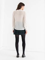 Sheer Swiss Dot Blouse