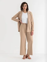 Weslee Wide Leg Pant Ponte Twill