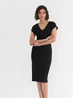 Venus Fitted Midi Dress Iconic Crepe