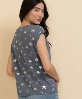 Extend Sleeve Rib-Trim T-Shirt