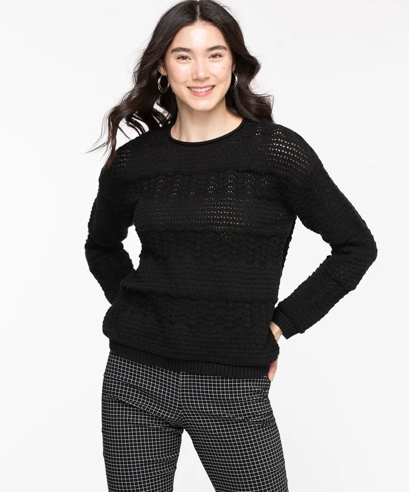 POINTELLE PULLOVER SWEATER