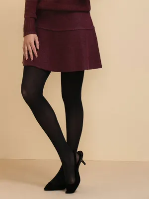 Wool-Blend Flippy Sweater Skirt