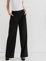 Maxwell Wide Leg Pleated Pant Luxe Tailored