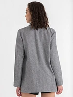 Linen Open Front Blazer