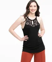 Lace Trim Halter Top