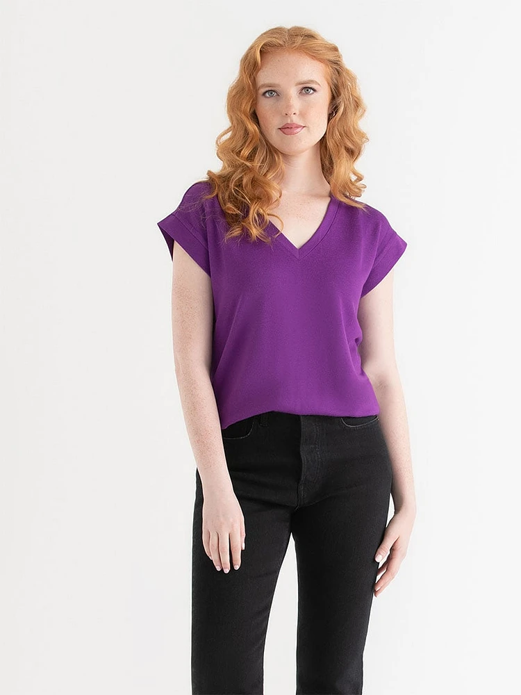 Holly V-Neck Hacci Top