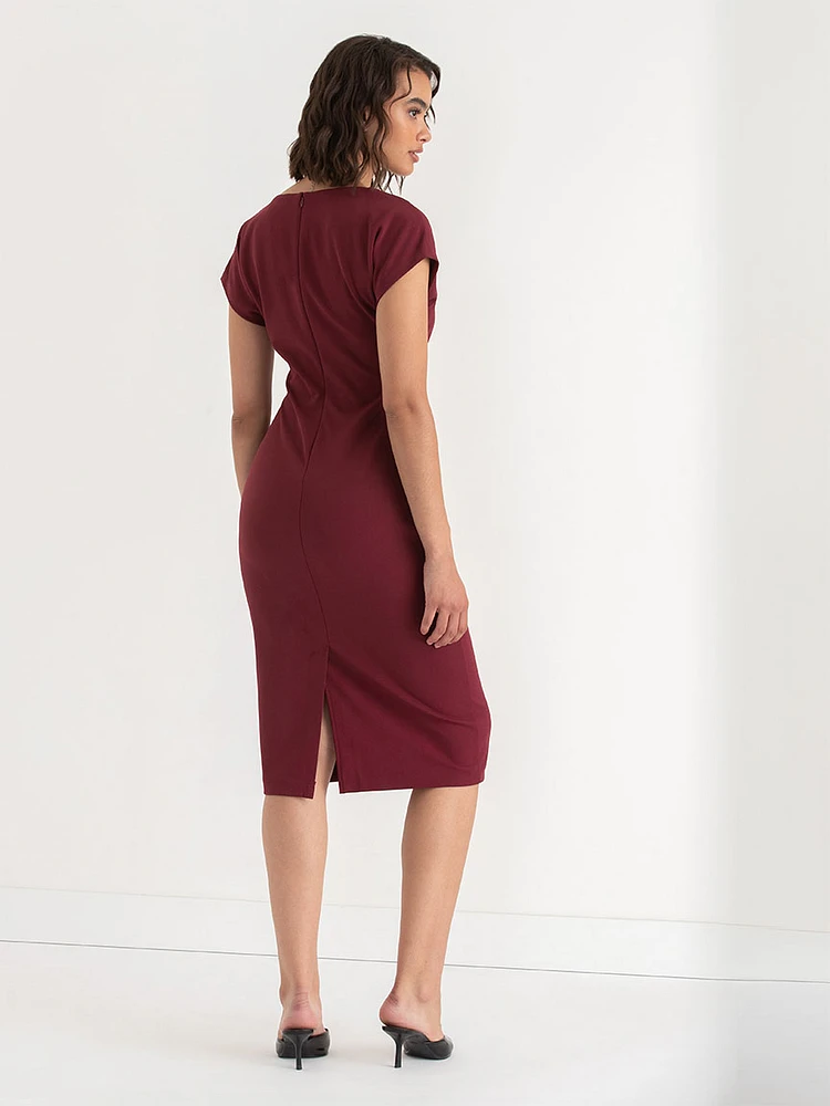 Venus Fitted Midi Dress Iconic Crepe