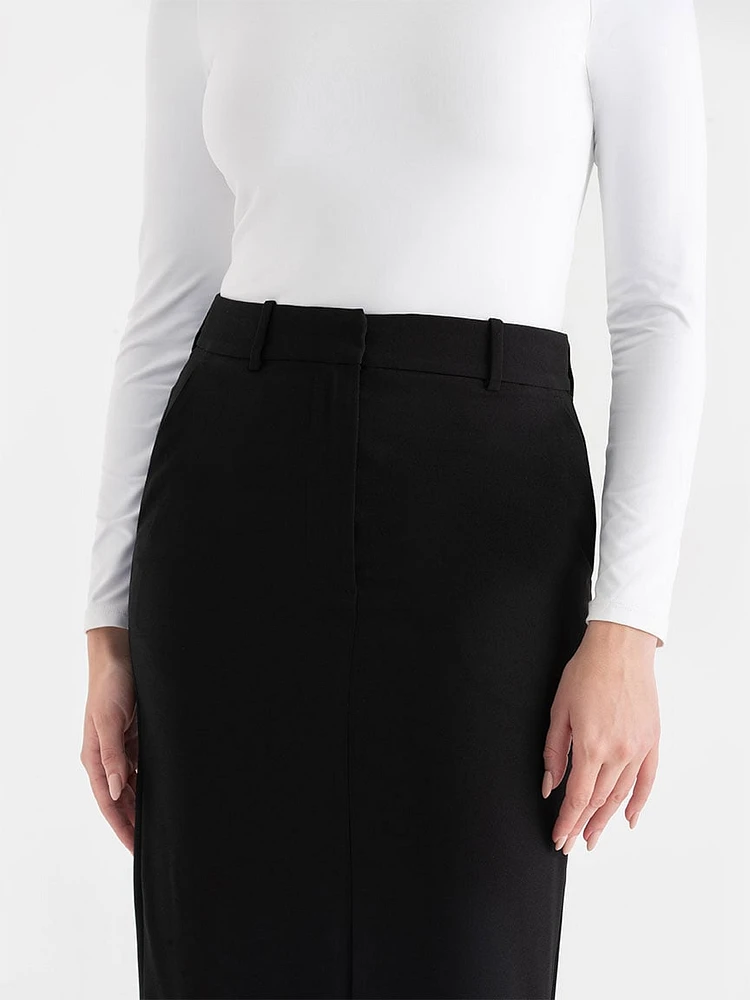 Evan Crepe Midi Skirt