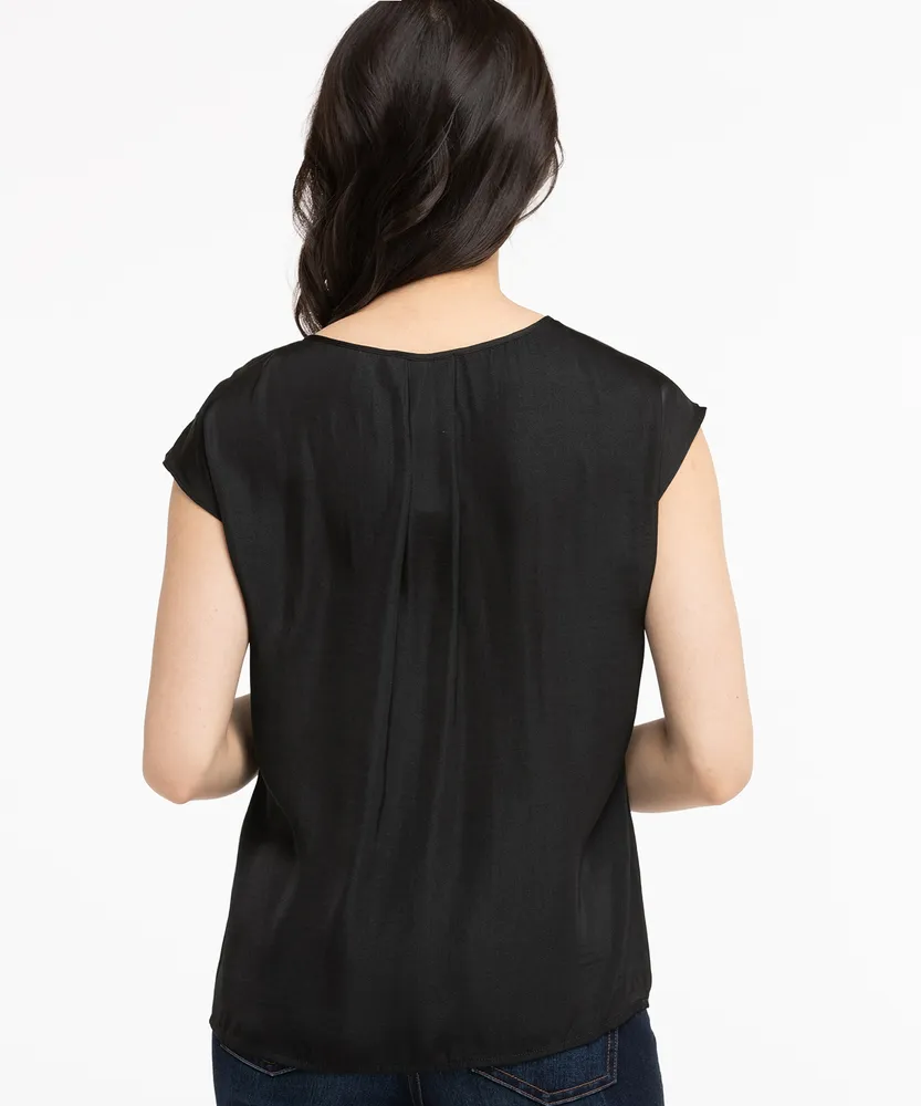 Extended Sleeve Henley Blouse