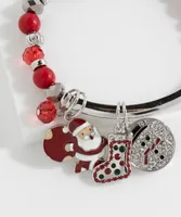 Beaded Christmas Charm Bracelet