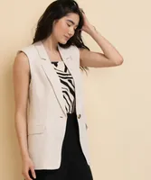 Mid-Length Linen Vest